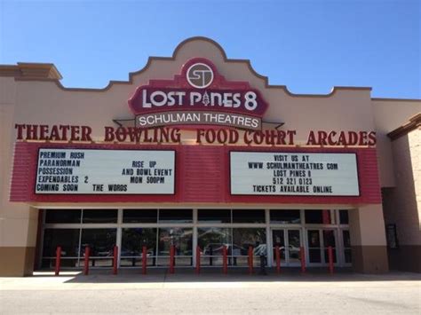 Lost pines 8 showtimes - Film Alley Lost Pines 8 - Bastrop. Read Reviews | Rate Theater. 1600 Chestnut St., Bastrop, TX 78602. 512-321-0123 | View Map. Theaters Nearby. Big George Foreman. Today, Oct 4. There are no showtimes from the theater yet for the selected date. Check back later for a complete listing.